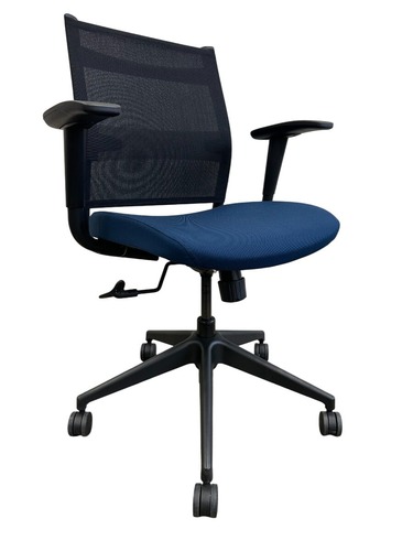 SitOnIt Wit Mid Back Task Chair (Blue/Black) - Image 1