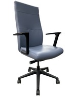 SitOnIt Prave Hightback Conference Chair (Green Hide Lena Tahoe/Black)