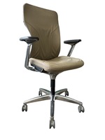 Allsteel Acuity Task Chair (Brown Leather/Chrome)
