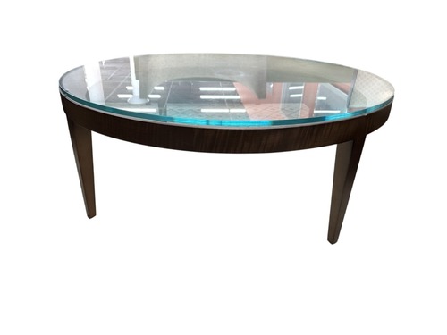 Mark Goetz for Bernhardt Design Cirque Round Glass Coffee Table - Image 1