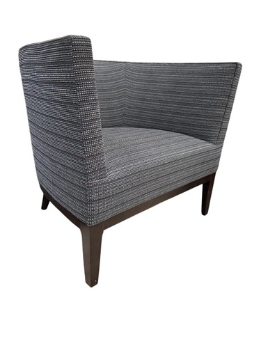 HBF Charlotte Lounge Chair (Navy Multi Stripe Pattern) - Image 1