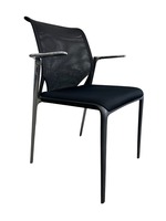 Pre-owned Vitra MedaSlim Chairs with Armrest by Alberto Meda (Black)