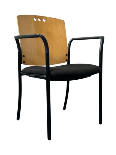 HON Pagada 4090 Series Guest Chair (Maple/Black) - Image 1