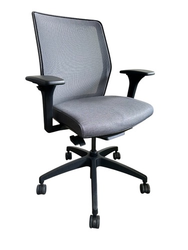 Allsteel Lyric Mid-Back Task Chair (Grey/Black) - Image 1