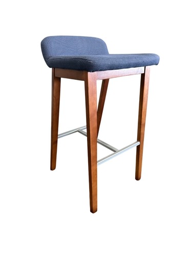 JSI Bourne Bar Height Stool (Blue/Walnut) - Image 1