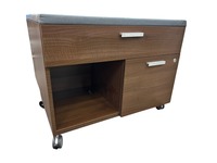 Three H  Mobile Combo Lateral File w/ Cushion Top - Grey