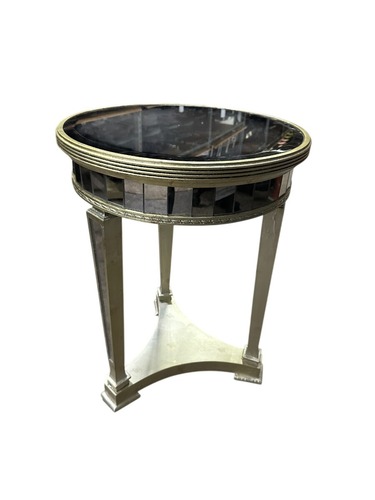 Basset Mirror Company Mirroed Round End Table - Image 1