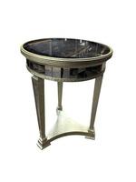 Basset Mirror Company Mirroed Round End Table