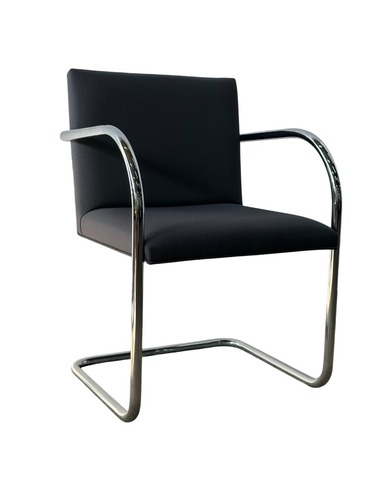 Replica Brno Tubular Chair (Grey Pattern/Chrome) - Image 1