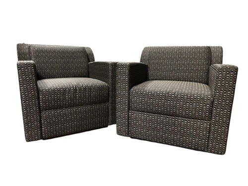 Pair of Bernhardt Brown Pattern Arm Chair - Image 1