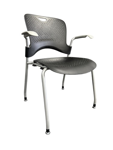 Herman Miller Caper Stacking Chair with Silver Arms - Image 1