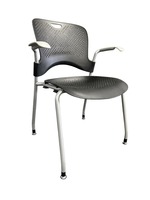 Herman Miller Caper Stacking Chair with Silver Arms
