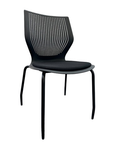 Knoll MultiGeneration Stack Chair (Black/Black) - Image 1