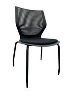 Knoll MultiGeneration Stack Chair (Black/Black)