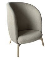 +Halle Nest Egg Lounge Chair by Hightower (Tan/Wood)
