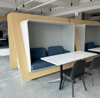 OFS LeanTo Double Seat Unit with Upholstered Outside Back Panel