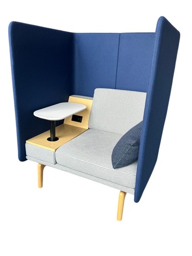 OFS Heya Lounge Chair, Armless with Full Surround and Single Console - Image 1