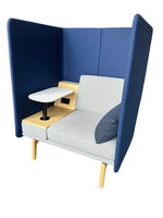 OFS Heya Lounge Chair, Armless with Full Surround and Single Console