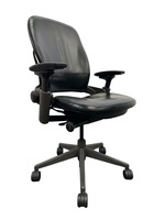 Steelcase Leap V2 Task Chair (Black Leather/Midnight)