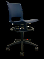 9to5 Seating Vox Task Stool Chair (Navy Blue/Black