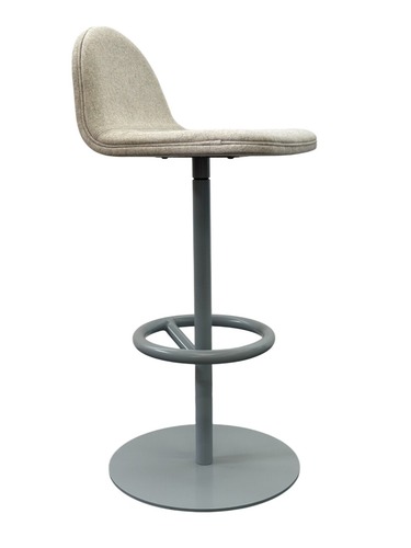 OFS Light Gray Fabric Bar Height Stools (Light Gray/Silver) - Image 1