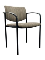 Steelcase Player Stack Chair (Brown Striped/Black)