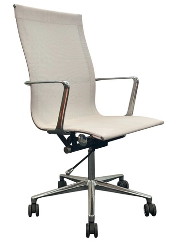 Woodstock Marketing Joan Contemporary White Mesh Office Chair (White/Chrome) - Image 1