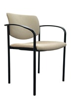 Steelcase Player Stack Chair (Tan Striped/Black)