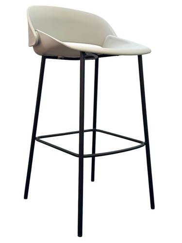 ETC Irma Bar Stool a Brand of Kimball International (White/Black) - Image 1
