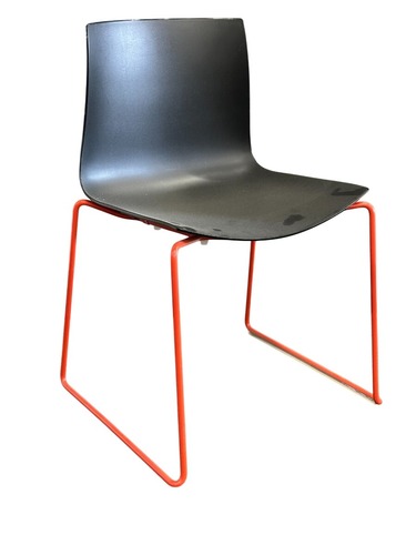 Arper Catifa 46 Dining Chair (Black/Red) - Image 1