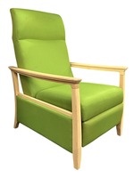 Carolina Modern Amenity Three-Position Recliner (Green/Ash Wood)