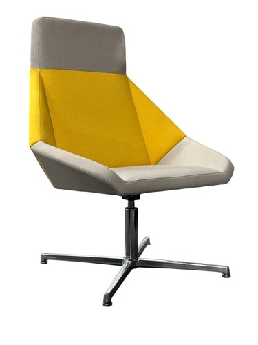 Arcadia Nios High Back Lounge Chair (Yellow/Grey) - Image 1