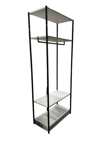 Steelcase Flex Active Frame Shelving Unit (White/Black) - Image 1