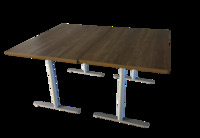 Safco Jurni Cafe Table (Walnut/Silver)