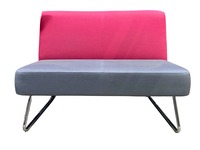 Encore Visor Public Loveseat (Two-tone/Chrome)