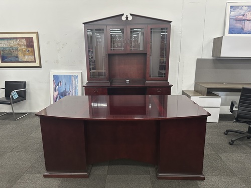 Executive Desk and Credenza Set - Image 1