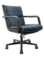 Keilhauer Elite Leather Conference Chair (Black Leather/Black)
