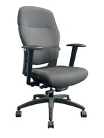 Teknion Savera Syncro-Tilt High Back Task Chair (Dark Grey/Black)