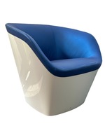 Davis Soft Swivel Lounge Chair (Blue/White)