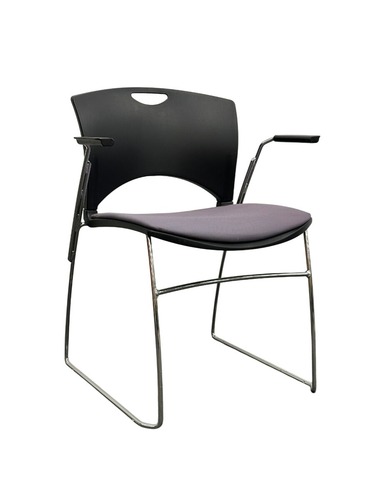SitOnIt OnCall Multipurpose Chair with Arms (Black/Chrome) - Image 1