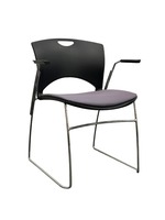 SitOnIt OnCall Multipurpose Chair with Arms (Black/Chrome)