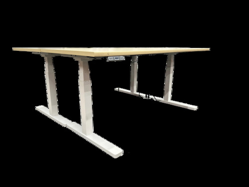 Teknion hiSpace Height Adjustable Desk (Wood Strip Maple/White) - Image 1