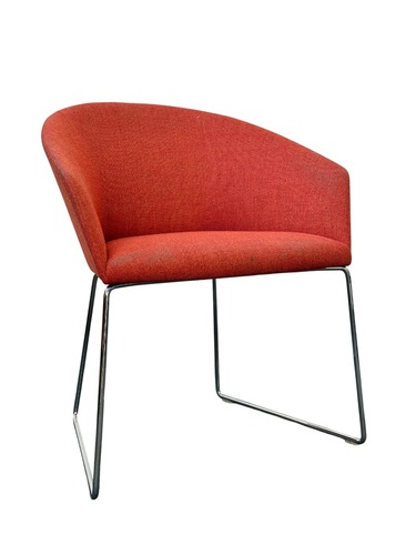 Andreu World Brandy Armchair (Red/Chrome) - Image 1