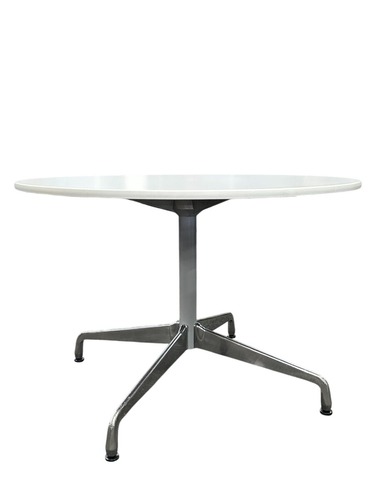 Herman Miller 42" Round Eames Table (White/Chrome) - Image 1
