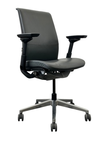 Steelcase Think V2 Task Chair (Elmosoft Leather/Black) - Image 1