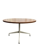 Herman Miller 48"W Round Eames Cherry Veneer Table