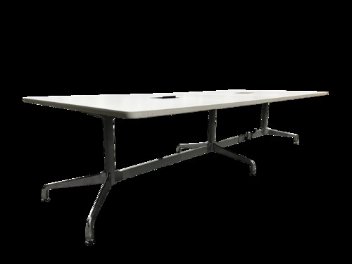 12' Herman Miller Eames Conference Table (Chrome/White) - Image 1