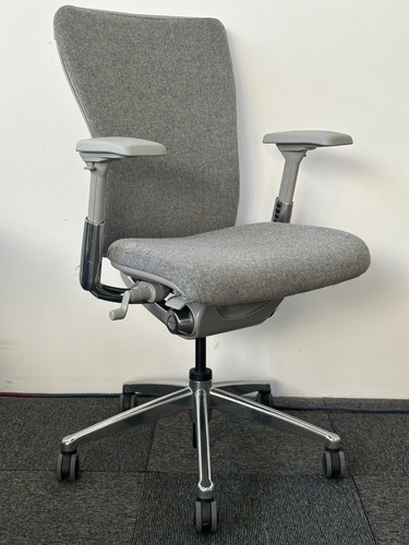 Haworth Zody Task Chair (Light Grey Felt/Chrome) - Image 1
