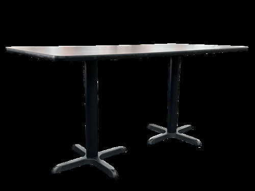 Black Rectangular Cafe Table - 60" x 30" - Image 1