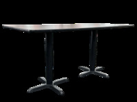 Black Rectangular Cafe Table - 60" x 30"